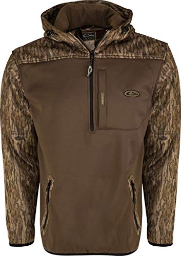 Drake Waterfowl MST Endurance Soft Shell Hoodie Mossy Oak Bottomland Large
