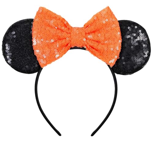 Image of FANYITY Mouse Ears Headbands for Girls Women Boys Party(TG-Orange)