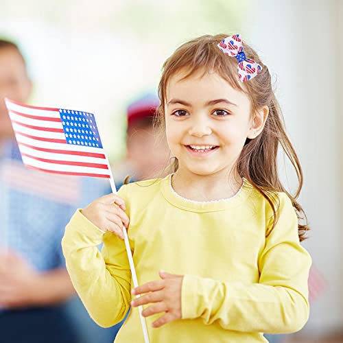 Sorkwo 21 Pcs American Flag Hair Bow Patriotic Hair Bow Independence Day Bow Ribbon Hair Clips, Handmade Grosgrain Ribbon Alligator Clip Hair Accessories For Gift #TOP5