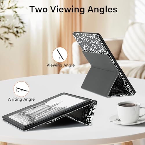 CoBak Stand Case for Kindle Scribe - Premium Folio Leather Cover with Pen Holder, Auto Sleep/Wake, and Stand Feature - Compatible with 10.2 Inch Kindle Scribe (2022/2024 Release)