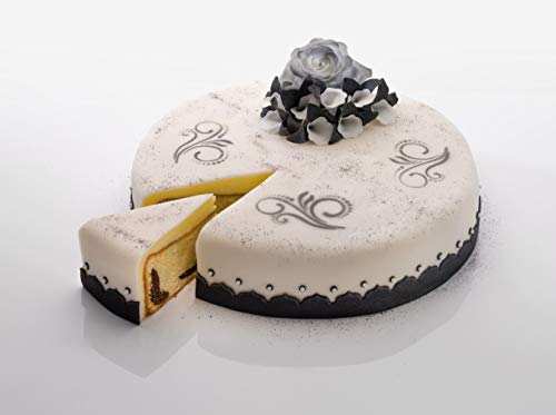 Foto von Zenker Springform Ø 26 cm CREME NOIR, Backform mit Flachboden und Auslaufschutz, runde Kuchenform mit keramisch verstärkter Antihaftbeschichtung (Farbe: Crème/Anthrazit), Menge: 1 Stück