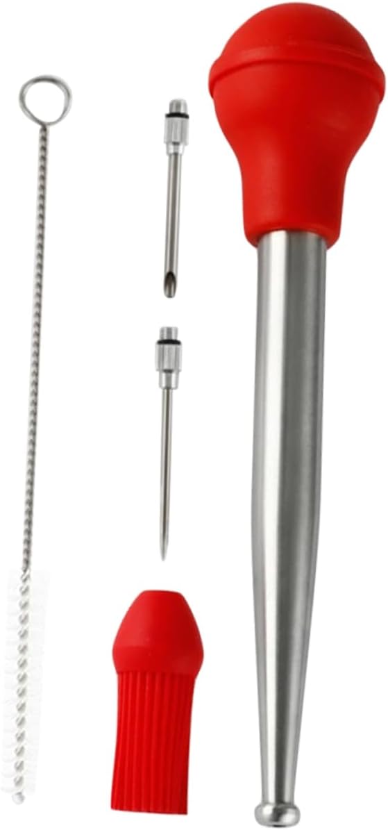 1set Kitchen Turkey Bbq Sauce Injector Baster Cooking Accessory Oil Pump for Meat