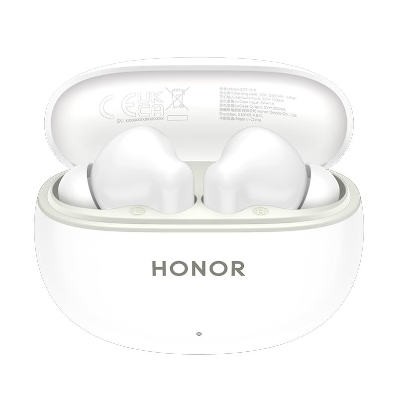 Image of HONOR Earbuds X10 Lite Wireless Earbuds with ANC, 12.4mm Dynamic Driver, 45H Battery Life, AI Call Noise Reduction, IP54 Water Resistant Buds, Bluetooth 5.3, Smart Touch Controls - White