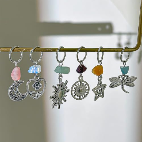 Anillos Tribales Boho para Trenzas 12 Piezas Metal miniatura 4