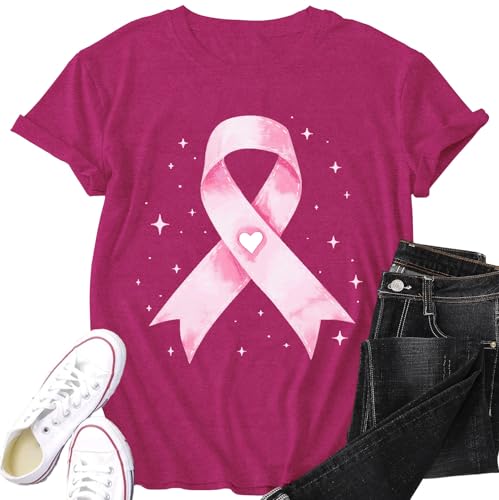 T-shirt manches courtes femme pour marche solidaire et événement cancer du sein