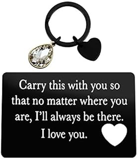 Anniversary Card Gifts for Boyfriend Husband Fiance Engraved Wallet Insert Card for Him Christmas Birthday Gifts Valentines Day Gifts I Love You Gifts for Him