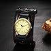 Imagen de JewelryWe Reloj Steampunk Vintage Hombre: Reloj de Pulsera Cuarzo Analógico Motocicleta Redondo Correa de Cuero Ancho Escala Números Arábigos