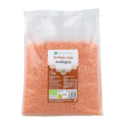 PLANETA HUERTO | Lenteja Roja ECO 2,5 kg - Legumbre Ecológica, Suave y Fácil de Digestionar