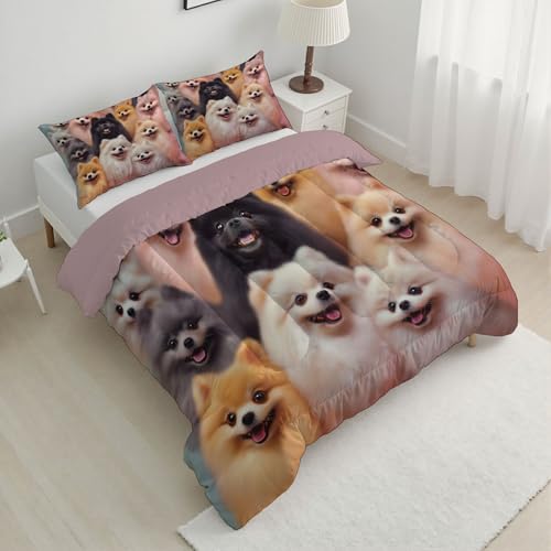 Couette 140x200 anti-coup de chaud édredon léger microfibre imprimé animal réversible - 4