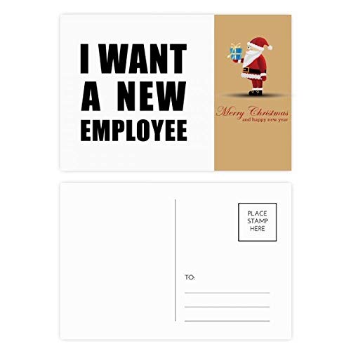 Cartes postales I Want A New Employee Père Noël papeterie originale et correspondance de fêtes
