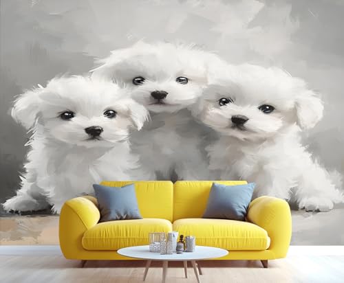 Papier peint mural blanc imperméable pour protéger et décorer le salon