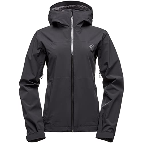 BLACK DIAMOND Equipment Womens Stretch Rain Shell - Black - Large