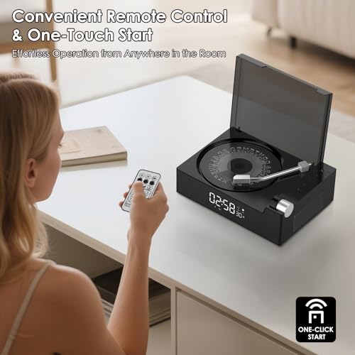 Image of CD Player Portable with Bluetooth, Rechargeable CD Players Retro Suitcase CD Music Player with HiFi Speakers Desktop CD Player for Home Car Study Travel (Black