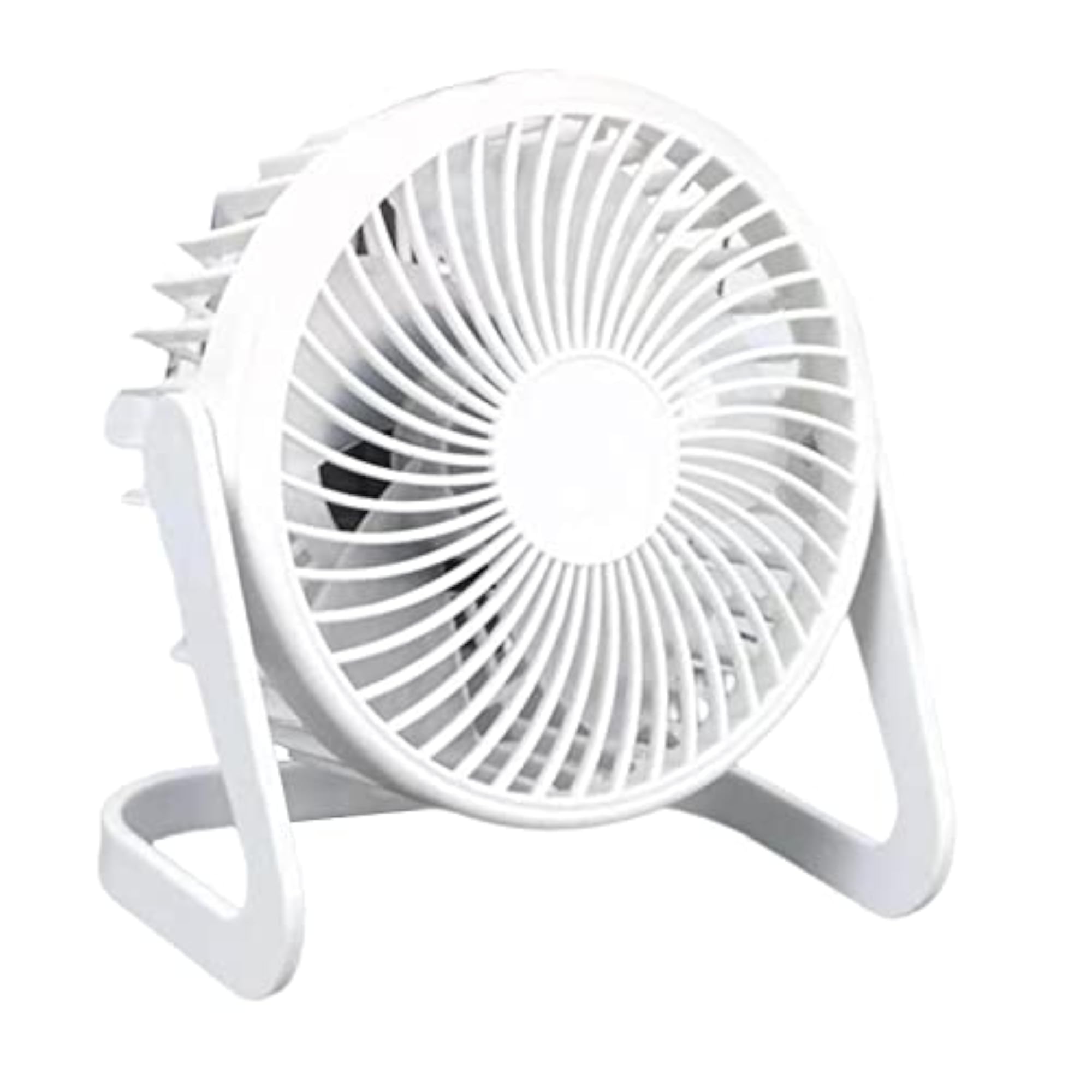 Mini Table Fan, 360 Degree Rotation, White