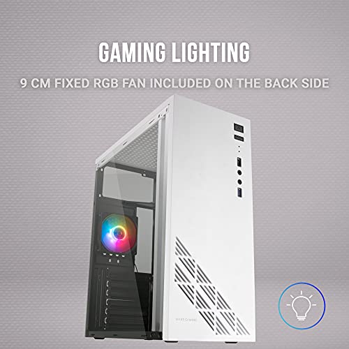 Boîtier de jeu ATX à ventilation Convect-Cool Mars Gaming MC100 blanc