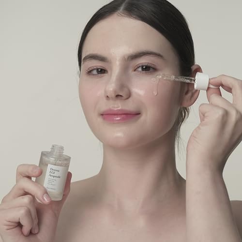 FACE FACTORY Derma EGF Ampoule, Glass Skin Serums, Skin Regeneration, Korean Skincare, Triple-HA, Anti-Aging Serum, EGF, Non-Sticky, Fast Absorbing, Hydration, Soothing & Repairing (30ml/1.01fl oz)
