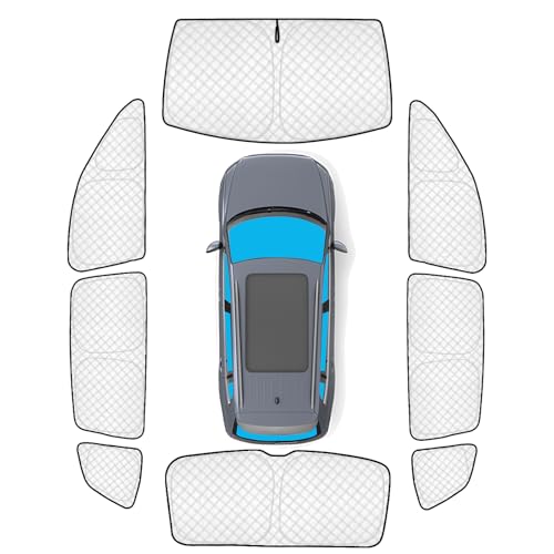 Image of KMF 8pcs Thicken Sun Shades for Volkswagen VW Tiguan 2018-2023 Accessories,Tiguan Sunshade Full Car Window Covers for Windshield Side Rear, UV Block and Privacy Blackout for Camping