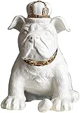 WQQLQX Statue Crown Dog Statue Töpferei Kunst Keramik Skulptur Dekoration Zubehör Handwerk Ornamente Porzellan Tierfiguren Kunstgeschenke Skulpturen (Color : B)