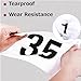 Azarxis Race Competitor Numbers Running Bibs with Safety Pins Tyvek Tearproof for Outdoor Sports Marathon Trail Racing Jogging Race Event (Numbers 1-100)