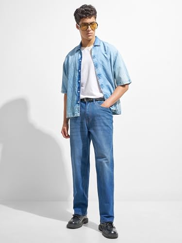 Image of Highlander Men's Straight Relaxed Fit Jeans | Stretchable | Everyday Comfort & Style| Jeans for Man|Premium Cotton Blend