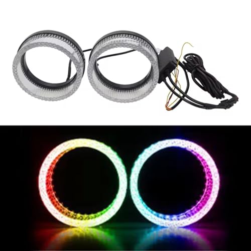 Anillo de luz LED RGB para faros de coche DRL con control de aplicación inteligente 4