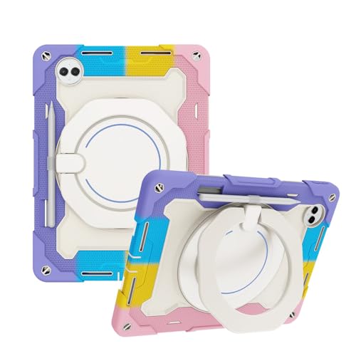 Coque MatePad Pro 13.2 JZ silicone rose avec béquille rotative et bandoulière