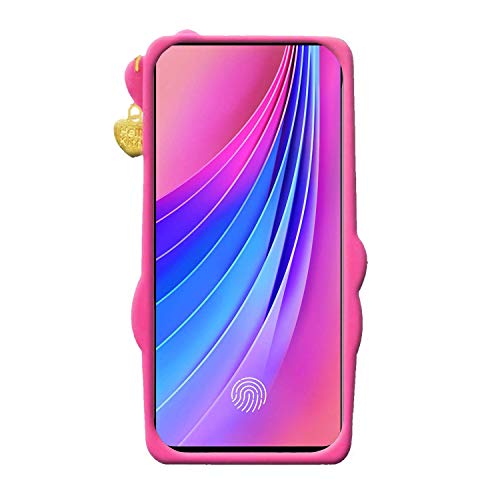 Image of Unirock Hello Kitty Back Case Cover for Vivo V15 Pro| 3D Cute Hello Kitty Case |Soft Silicone Rubber Back Cover with Pendant Kitty Cover for Vivo V15 Pro (Pink)