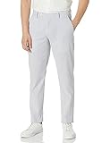 Brooks Brothers Men's Cotton Seersucker Slim Fit Pants, Blue/Ivory Stripe, 42W x 32L