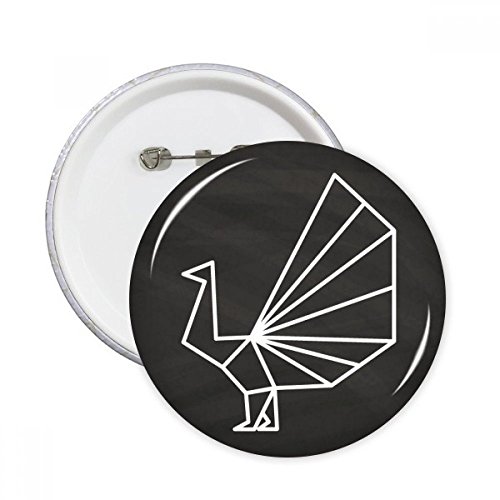 Badge bouton paon origami pour raviver un vêtement terne