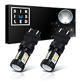 SiriusLED Extremely Bright Dual Brightness 2000 Lumens 3030 Chipset Projection LED Tail Brake Light Backup Reverse Light Turn Signal Light 3056 3156 3057 3157 Xenon White Pack of 2