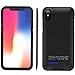 iPhone X Battery Case, Innovative Wireless 4000Mah Portable Cover Charger Power Bank Charging Case For iPhone Accessories With Ultra Protection and Ultra Protection, Magnet Bracket Black