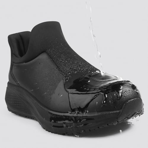 Image of Men's Non Slip Work Shoes Restaurant Waterproof Chef Shoe for Kitchen Hospital Slip-Resistant Air Cushion Sneakers with Easy-Clean Modern Design Breathable Lightweight