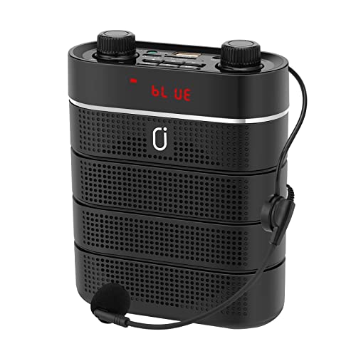 Fantastic Prices! JYX Voice Amplifier with Wired Microphone Headset, 2200mAH Portable Bluetooth PA System Speaker, Supports FM/REC/USB/TF Card/AUX in, for Teaching/Meeting/Tour Guiding