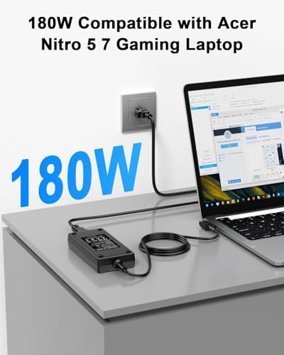 Chargeur Ordinateur 180W pour Acer Nitro 5 7 V15 V17 AN517 AN515 AN715 – vue 3
