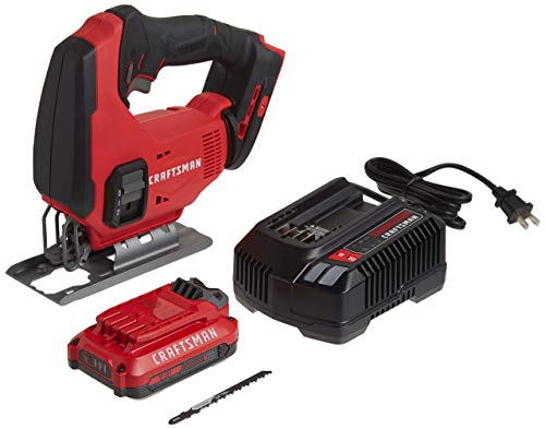 CRAFTSMAN V20* Cordless Jig Saw Kit with Jigsaw Blades, T-Shank Set, 13-Piece (CMCS600D1 & CMAJ1SET13) - Thumbnail 7