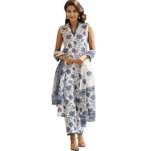 Image of SHIENZY Cotton Blend Kurta Set for Women