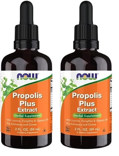 NOW Supplements, Propolis Plus Extract Liquid with Dropper, Herbal Supplement, 2-Ounce (Pack of 2)