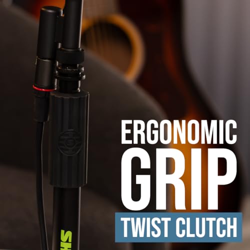 Shure by Gator Höhenverstellbarer Desktop-Mikrofonständer mit 6-Rundsockel, schwarz (SH-DESKTOP1)