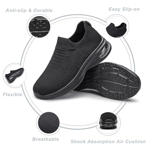 Yhoon Kids Sock Shoes Boys Girls Sneakers Athletic Fitness Tennis Walking School Shoes Black Little Kid Size 12 thumb #4
