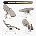 V VDLONSY Facial Chair Massage Table 73inch Adjustable Tattoo Chair for Artist with Stool Facial Bed for Spa Beauty Esthetician Gray