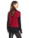 Buffalo David Bitton Women's Bejack Cowl Neck Leopard Print Pullover Sweater, Black/Red, Small
