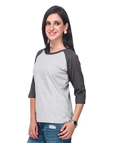 Image of PINACOLADA Women Round Neck Quarter Sleeve T-Shirt-Blue