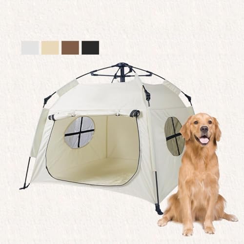 Casa para gatos y perros transpirable con gran espacio interior Helilyco Up caqui 8