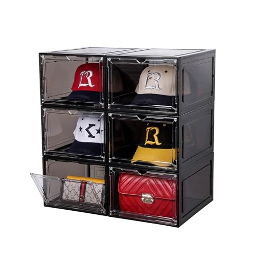 Attelite Hat Organizer for Baseball Caps, set of 6, Stackable
