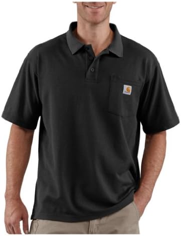 トップス carhartt L/S ARCIE POLO Carhartt Camisa polo masculina de manga curta e ajuste solto, Azul