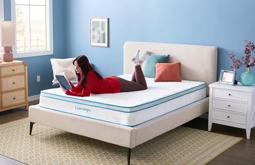 Linenspa 10 Inch Hybrid Mattress, Medium, Bed in a Box, Queen Size - image 8