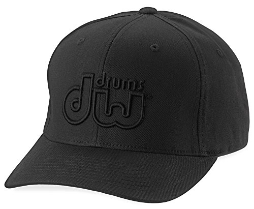 Drum Workshop Adult Baseball Cap - Black, L/XL (7-1/8 - 7-5/8 inches), Flex Fit, Adjustable, All Seasons