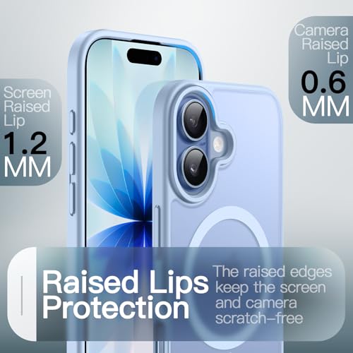 Image of JETech Magnetic Case for iPhone 17 6.3-Inch Compatible with MagSafe, Translucent Matte Back Slim Minimalist Shockproof Phone Cover (Mist Blue)