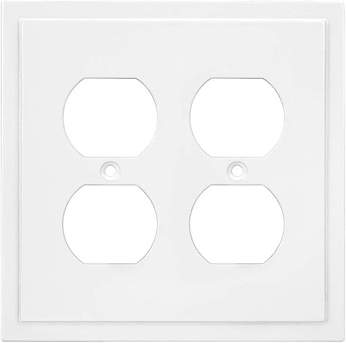 Miniatura 44 de Henne Bery Placa decorativa de pared con borde moderno, tapa de tomacorriente para cubrir enchufe, aleación de zinc maciza duradera