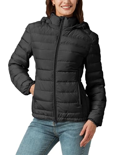 YZG Puffer Coat Women Packable Down Jacket Detachable Hooded Waterproof ...